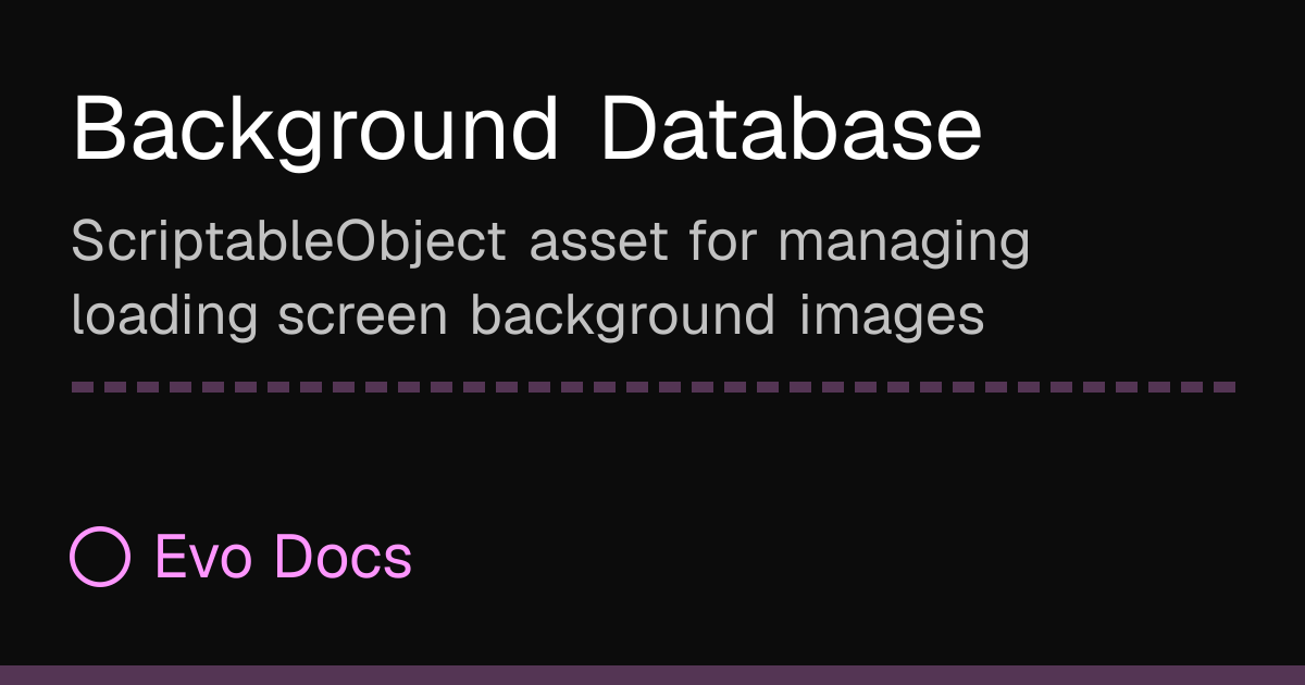 Background Database - Michsky Docs