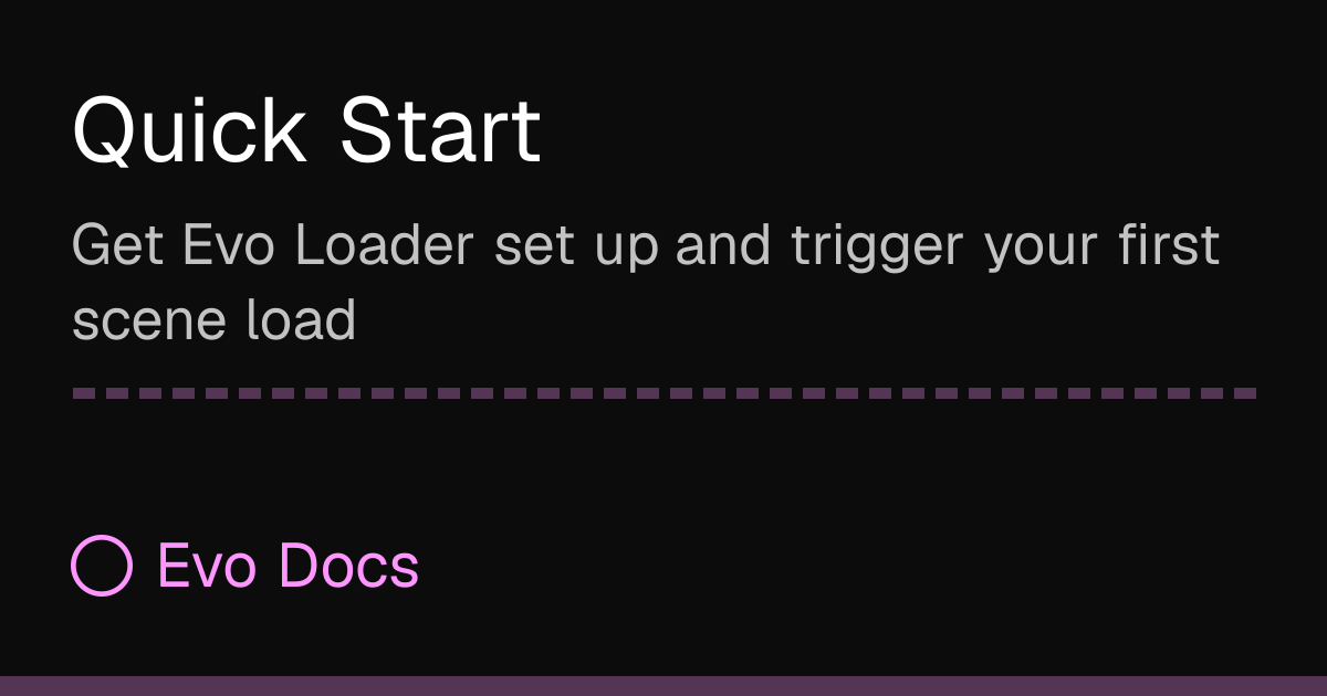 Quick Start - Evo Docs