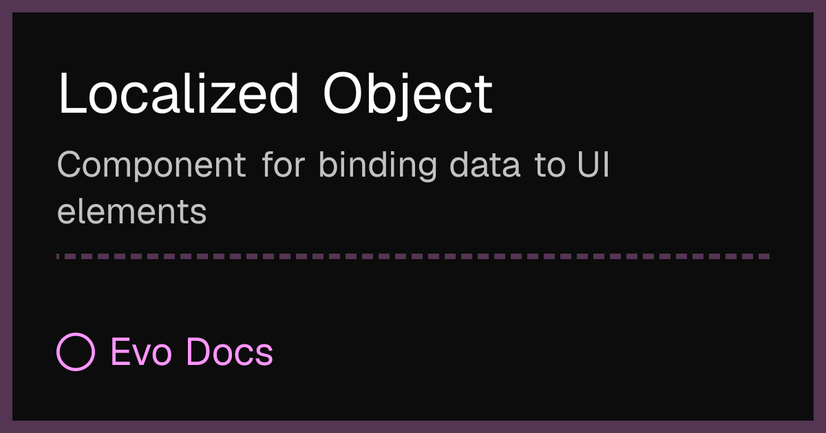 Localized Object - Michsky Docs