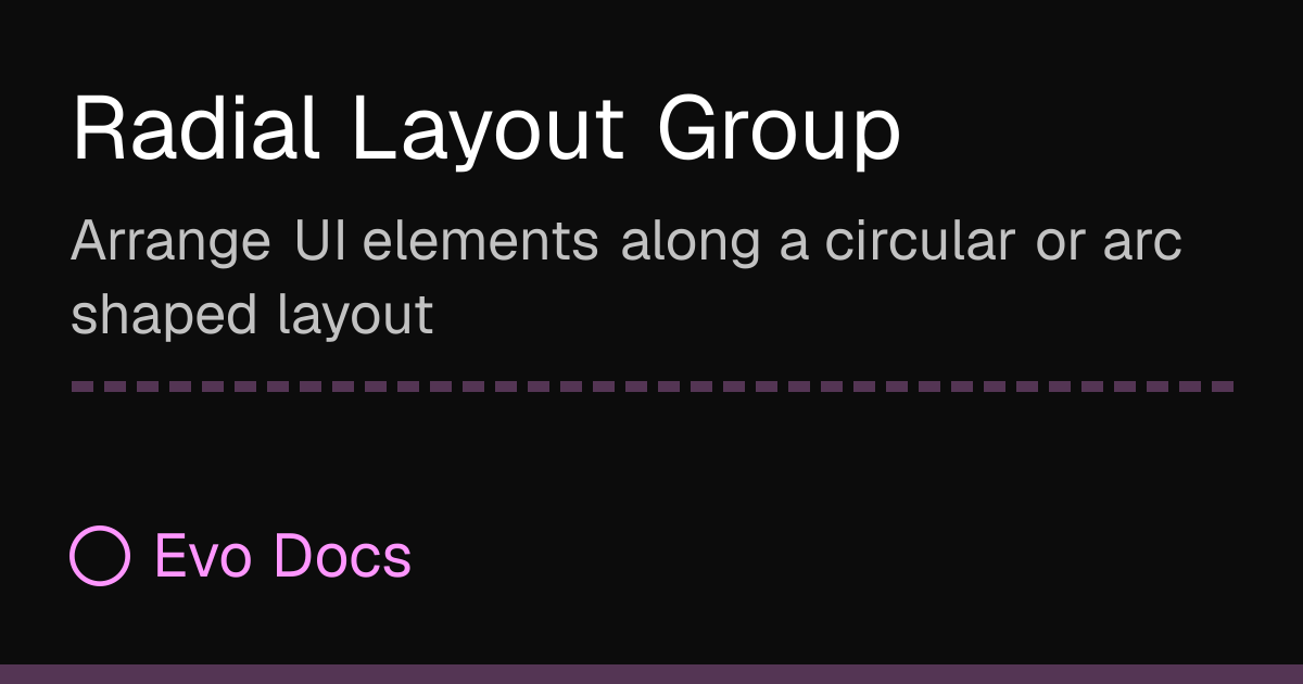 Radial Layout Group - Michsky Docs