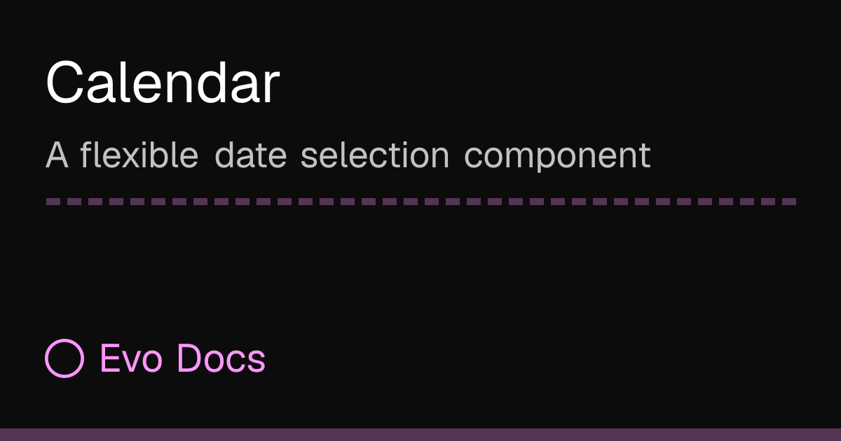 Calendar - Michsky Docs