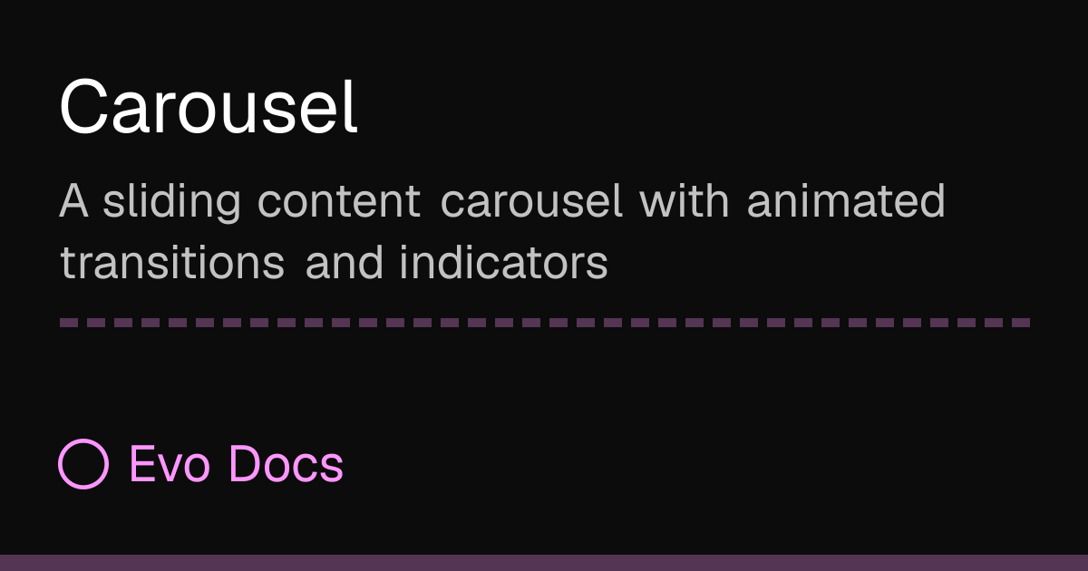 Carousel - Michsky Docs