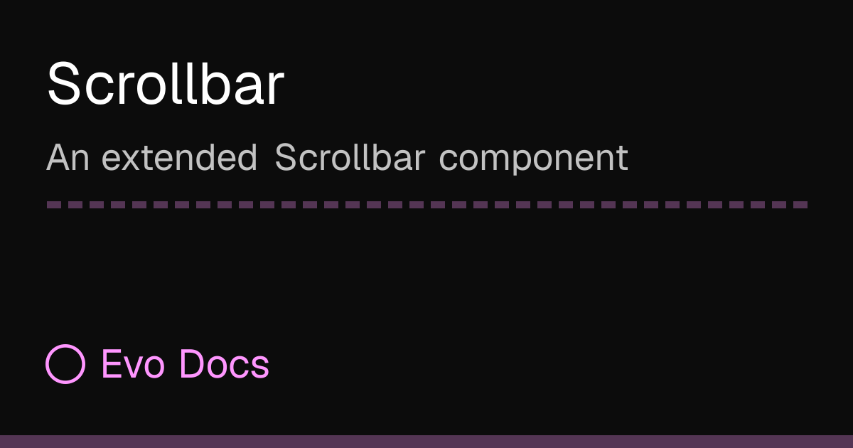 Scrollba Scrollbar - Michsky Docs