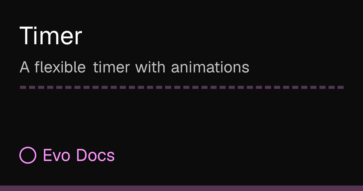Timer - Michsky Docs